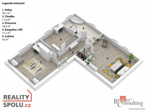 Pronájem bytu 3+kk, Mladá Boleslav - Bezděčín, 110 m2