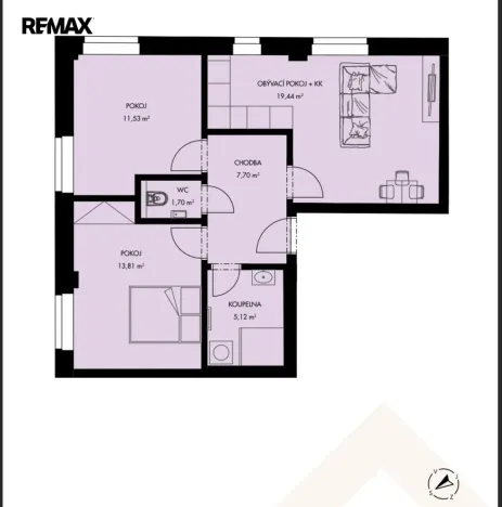 Pronájem bytu 3+kk, Třešť, Wolkerova, 59 m2