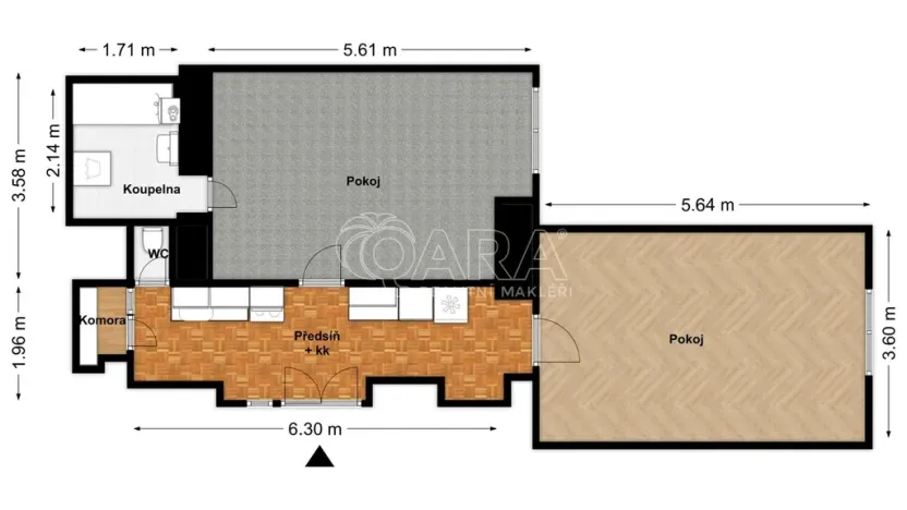 Pronájem bytu 2+1, Praha - Vinohrady, Boleslavská, 57 m2