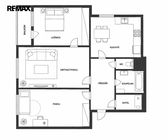 Prodej bytu 3+1, Písek - Budějovické Předměstí, Otakara Jeremiáše, 68 m2