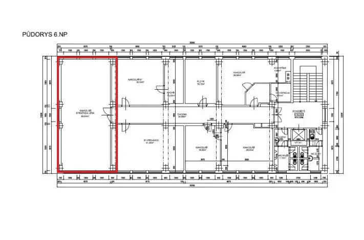 Pronájem kanceláře, Šumperk, Jílová, 70 m2