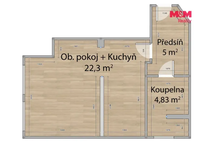 Prodej bytu 1+kk, Nýřany, Revoluční, 36 m2