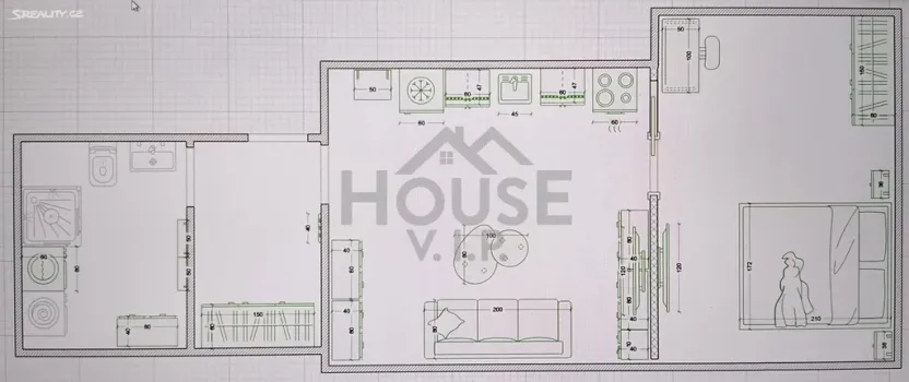 Prodej bytu 2+kk, Praha - Běchovice, Mladých Běchovic, 49 m2
