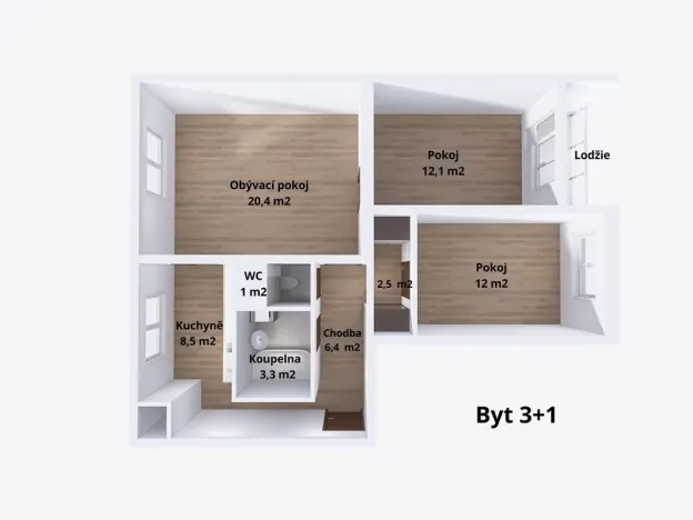 Prodej bytu 3+1, Zábřeh, Krumpach, 73 m2