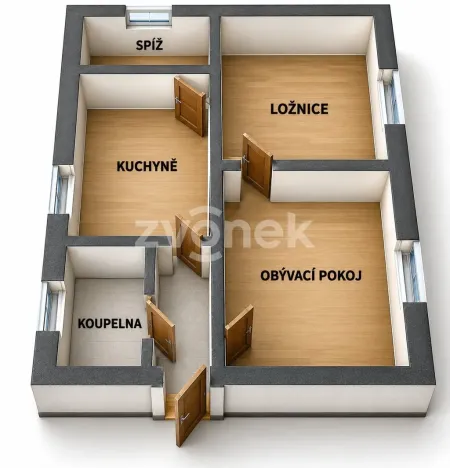 Prodej rodinného domu, Zlín, Zálešná II, 50 m2