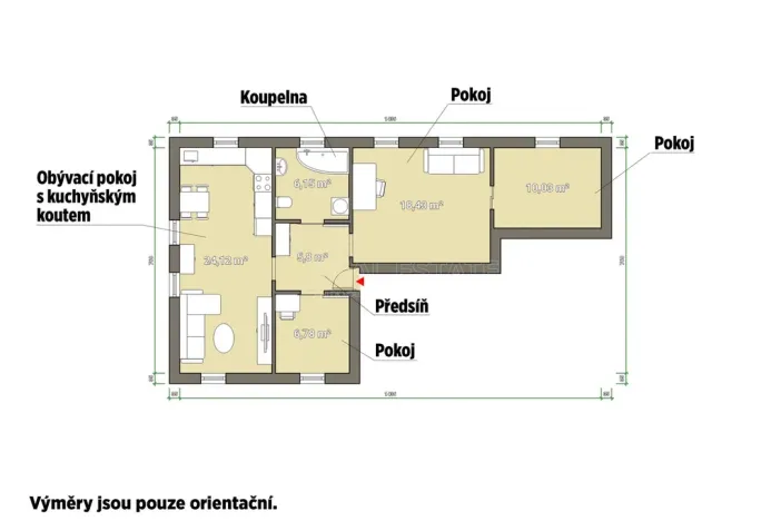 Prodej bytu 3+kk, Holýšov, Husova třída, 73 m2