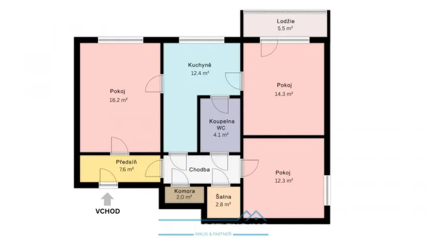 Prodej bytu 3+1, Znojmo, Pod Soudním vrchem, 73 m2