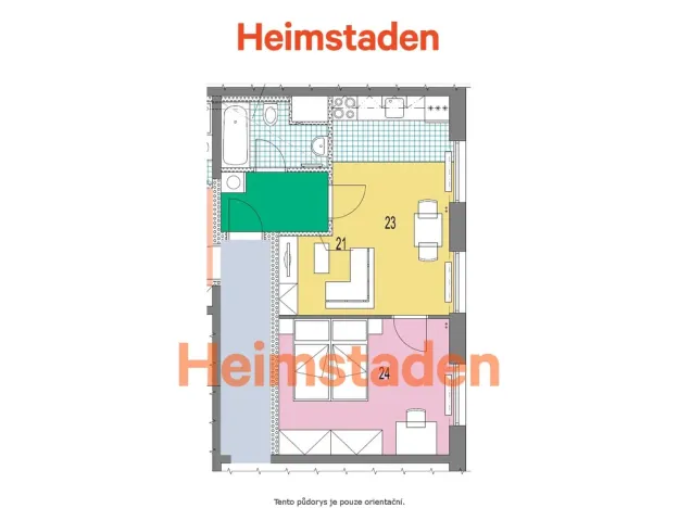 Pronájem bytu 2+kk, Horní Suchá, Dr. Glazera, 44 m2