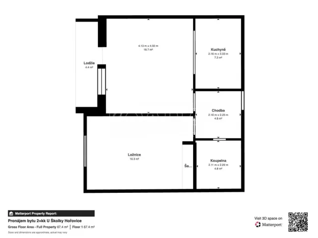 Pronájem bytu 2+kk, Hořovice, U Školky, 57 m2