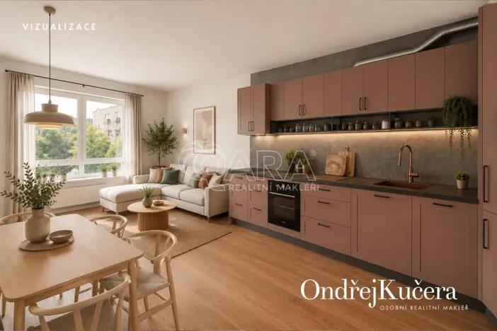 Prodej bytu 2+kk, Praha - Čakovice, Marty Krásové, 48 m2