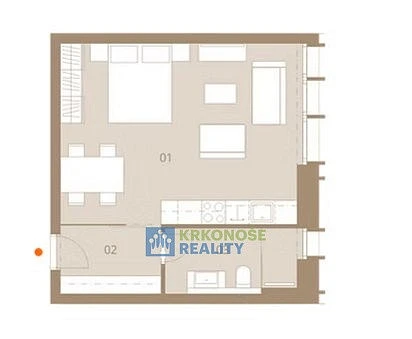 Prodej bytu 1+kk, Pec pod Sněžkou - Velká Úpa, 38 m2