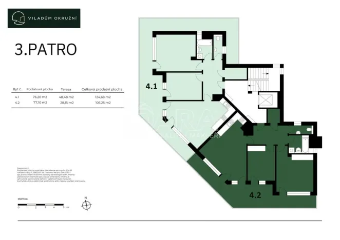 Prodej bytu 3+kk, Praha - Komořany, Okružní, 77 m2