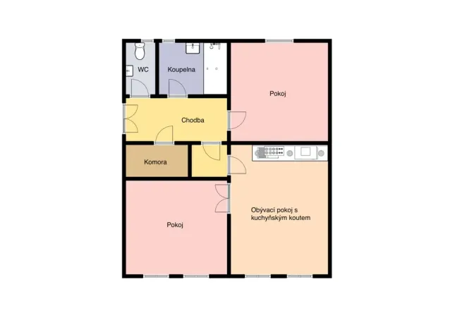 Pronájem bytu 3+kk, Praha - Smíchov, Grafická, 80 m2