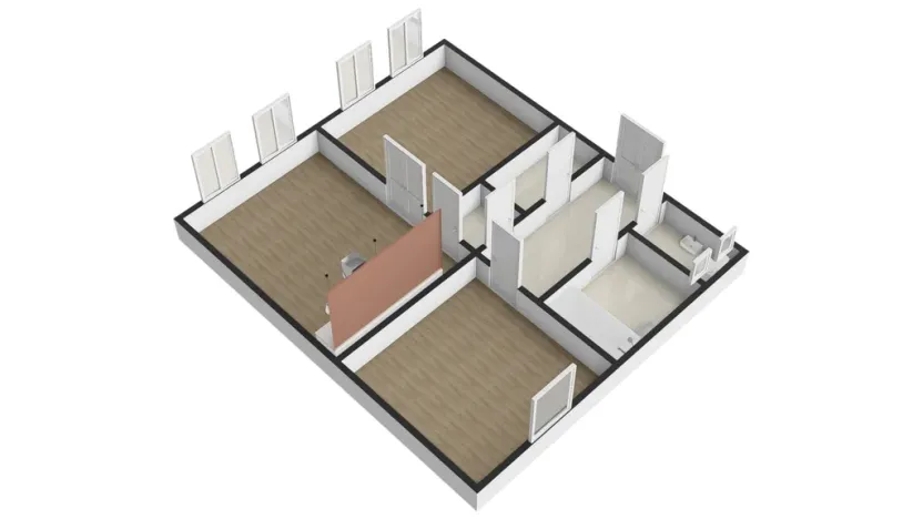 Pronájem bytu 3+kk, Praha - Smíchov, Grafická, 80 m2