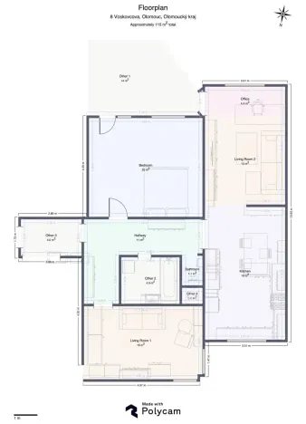 Prodej bytu 3+1, Olomouc, Voskovcova, 94 m2