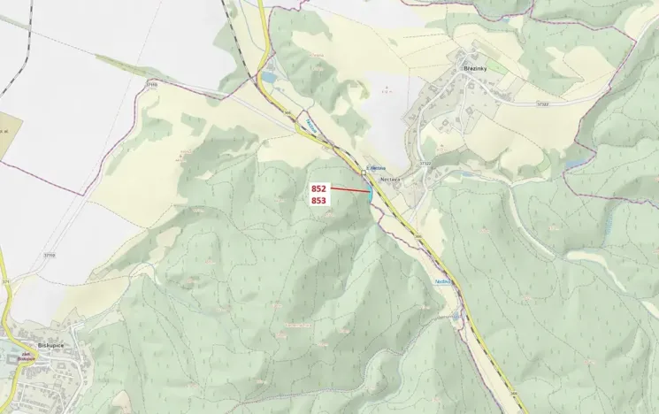 Dražba lesa, Biskupice, 1054 m2