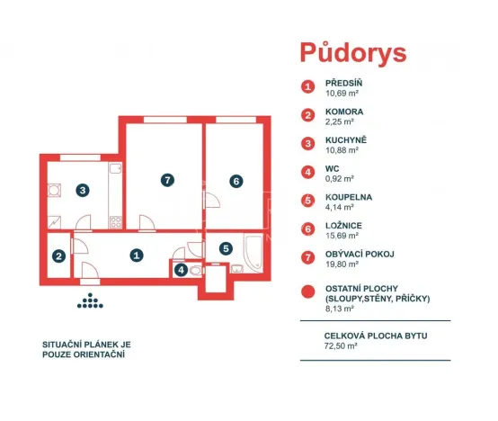 Prodej bytu 2+1, Praha - Vinohrady, Rumunská, 64 m2