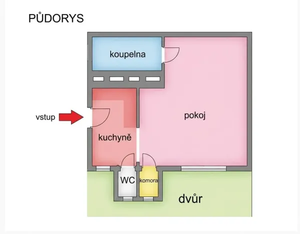 Prodej bytu 1+kk, Praha - Bubeneč, Národní obrany, 31 m2