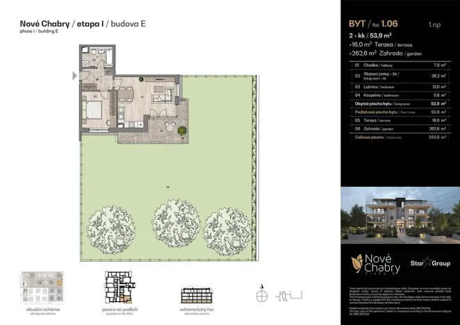 Prodej bytu 2+kk, Praha - Dolní Chabry, U Václava, 53 m2