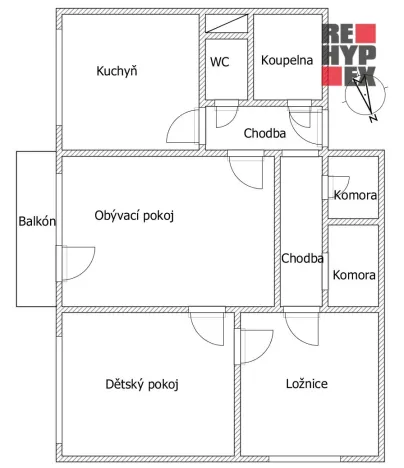 Pronájem bytu 3+1, Stráž nad Nisou, Voskovcova, 78 m2