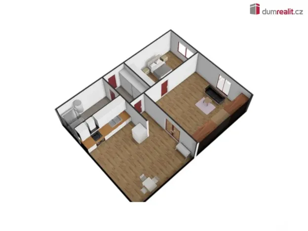 Pronájem bytu 2+1, Roztoky, Masarykova, 50 m2