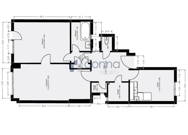 Pronájem bytu 2+1, Praha, Šrobárova, 72 m2
