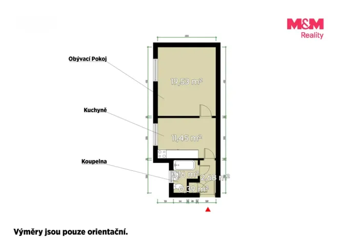 Pronájem bytu 1+1, Plzeň - Východní Předměstí, Sladkovského, 37 m2