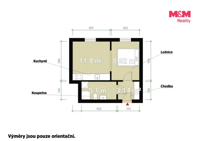 Prodej bytu 1+kk, Praha - Vinohrady, Římská, 35 m2