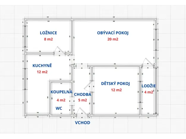 Prodej bytu 3+1, Hředle, 75 m2