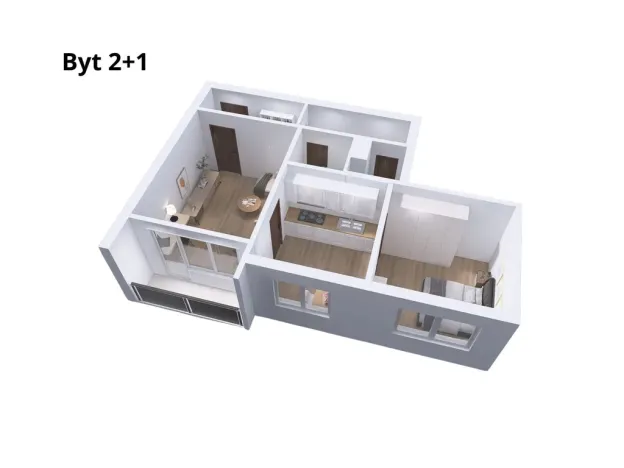 Prodej bytu 2+1, Olomouc - Klášterní Hradisko, Černá cesta, 55 m2