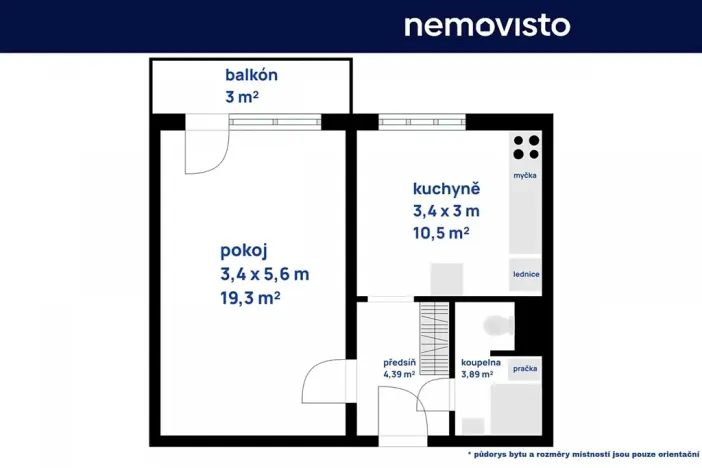 Pronájem bytu 1+1, Ostrava, Františka Hajdy, 38 m2