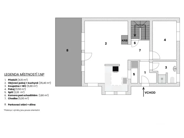 Prodej rodinného domu, Kobeřice u Brna, U Mlýna, 143 m2