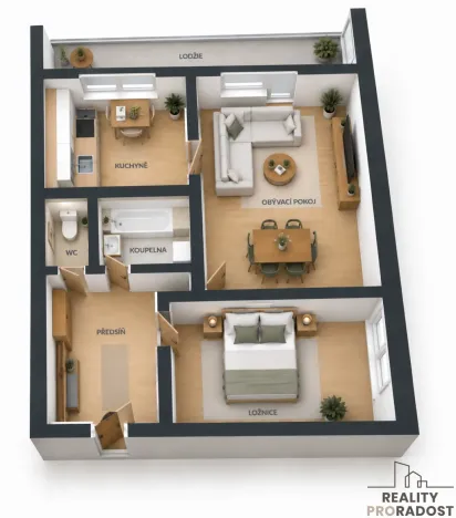 Prodej bytu 2+1, Bílina, Aléská, 48 m2
