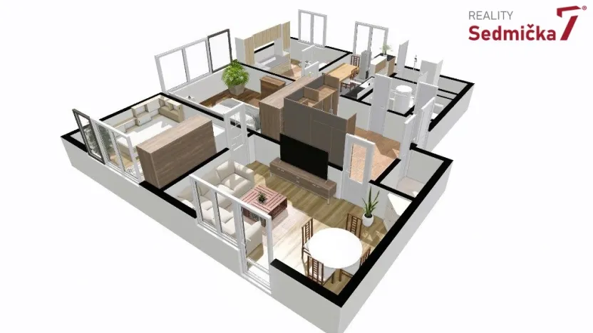 Prodej bytu 4+1, Žďár nad Sázavou, Lučiny, 88 m2