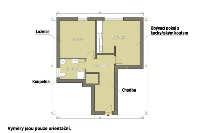 Pronájem bytu 2+kk, Chotěšov, Kollárova, 50 m2