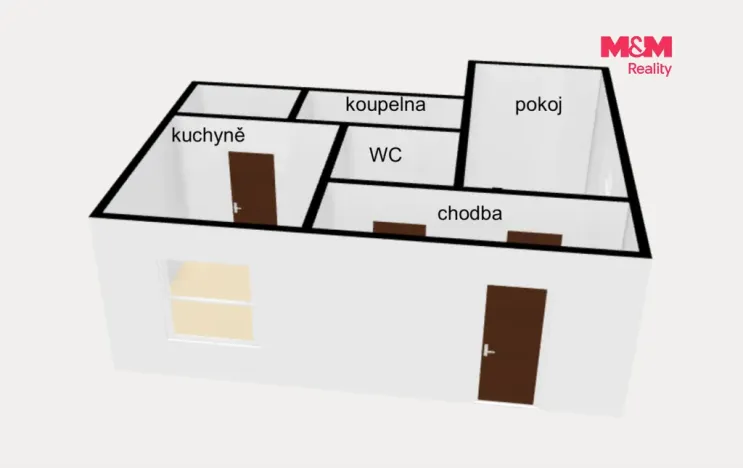 Pronájem bytu 1+1, Nové Město nad Metují, Družební, 40 m2