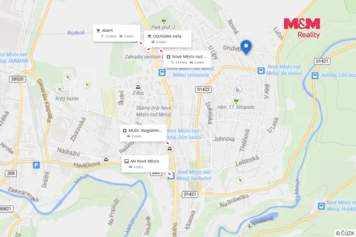 Pronájem bytu 1+1, Nové Město nad Metují, Družební, 40 m2