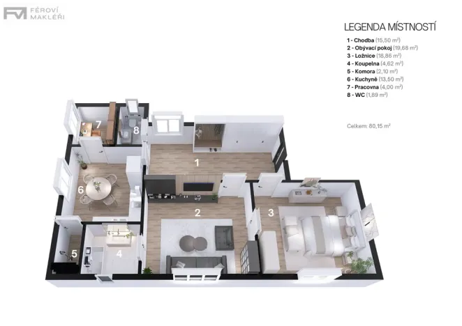 Prodej bytu 2+1, Frýdek-Místek, F. Čejky, 80 m2