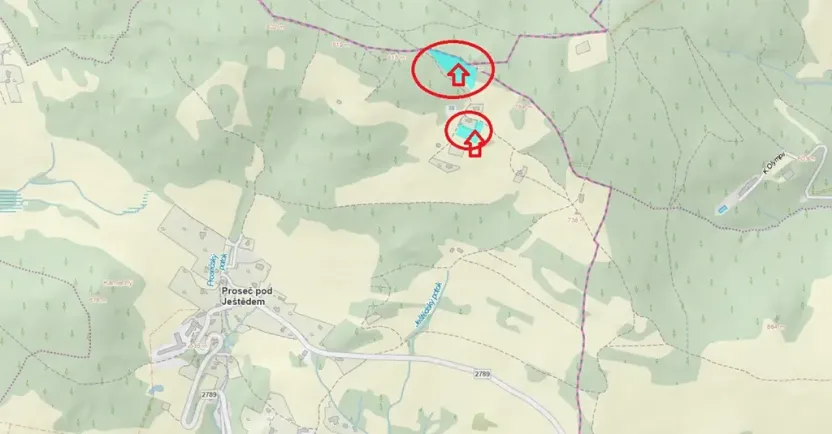 Prodej podílu lesa, Proseč pod Ještědem, 3598 m2