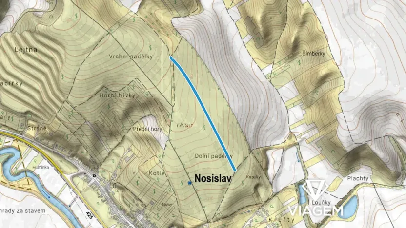 Prodej podílu pole, Nosislav, 662 m2