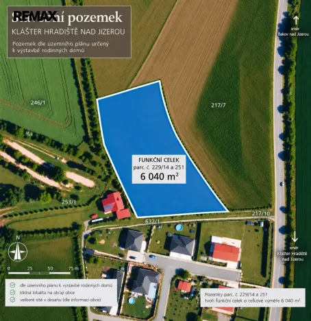 Prodej pozemku pro bydlení, Klášter Hradiště nad Jizerou, 6040 m2