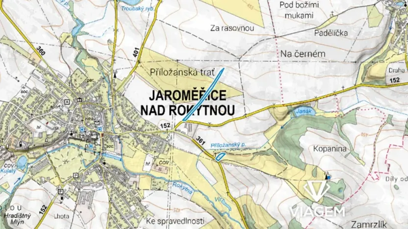 Prodej podílu pole, Jaroměřice nad Rokytnou, 3872 m2