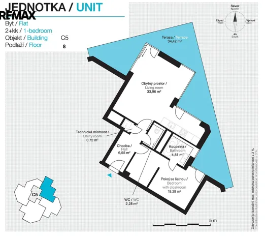 Pronájem bytu 2+kk, Praha - Žižkov, Malešická, 73 m2