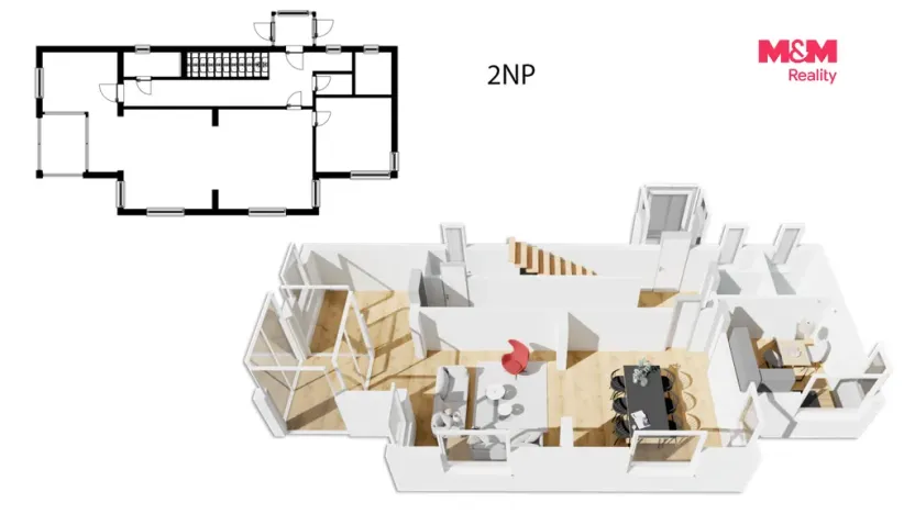 Prodej rodinného domu, Mnichovice - Božkov, Nad rybníkem, 312 m2