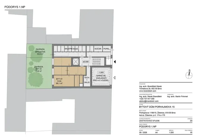 Prodej činžovního domu, Brno, Porhajmova, 380 m2