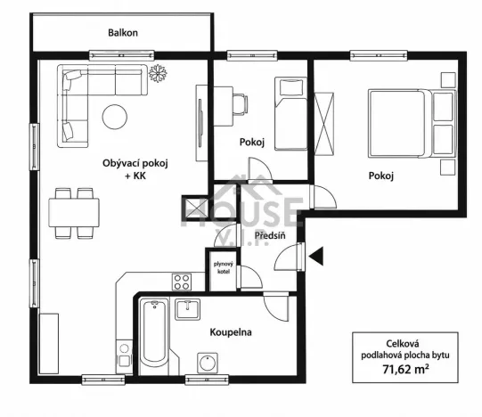 Prodej bytu 3+kk, Praha - Vršovice, Konopišťská, 72 m2
