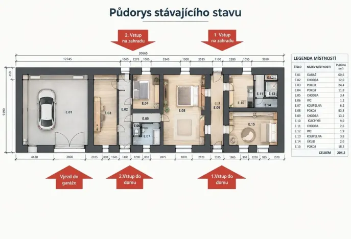 Prodej rodinného domu, Církvice, 204 m2