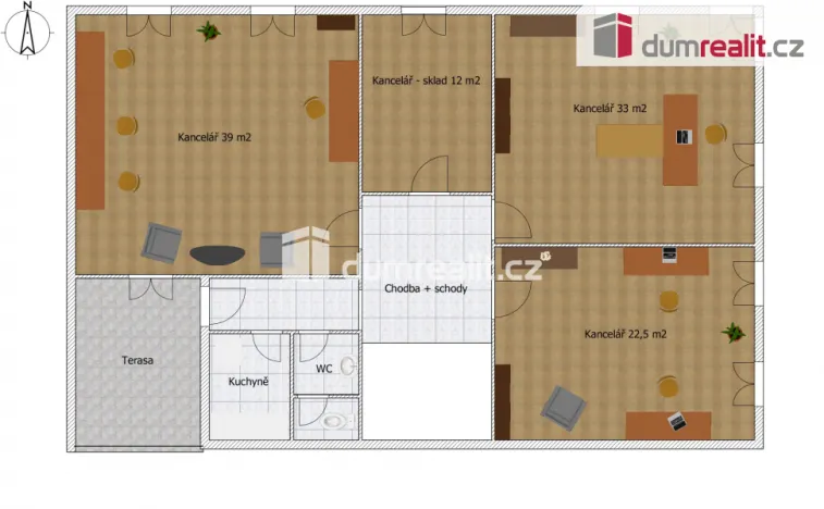Pronájem kanceláře, Břeclav, Nová, 33 m2