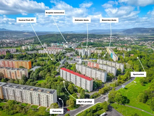 Prodej bytu 2+1, Ústí nad Labem - Severní Terasa, Werichova, 52 m2