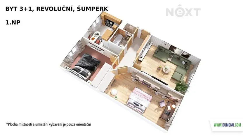 Prodej bytu 3+1, Šumperk, Revoluční, 74 m2